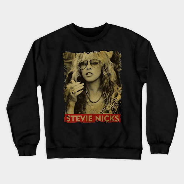 TEXTURE ART- Stevie Nicks - RETRO STYLE 1 Crewneck Sweatshirt by ZiziVintage